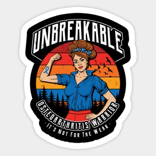 Unbreakable Osteoarthritis Warrior Sticker